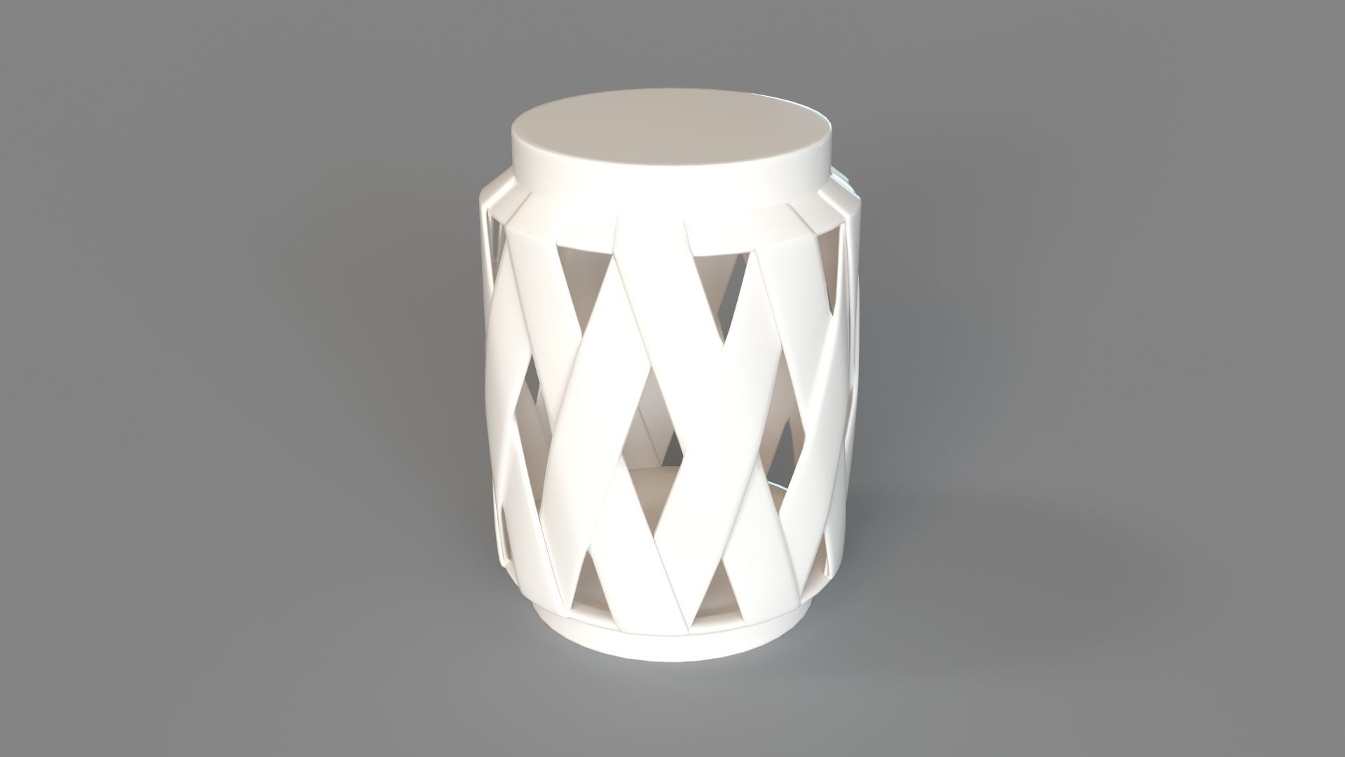 Lattice Ceramic Side Table 3D model_2