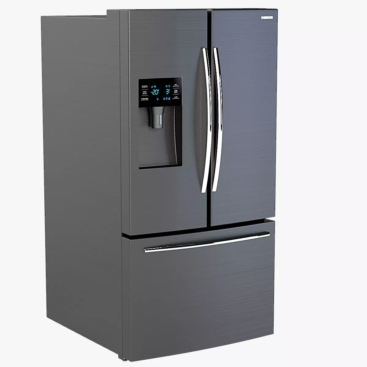 Samsung RF263BEAESG AA French Door Refrigerator 25 cu ft 3D model_0