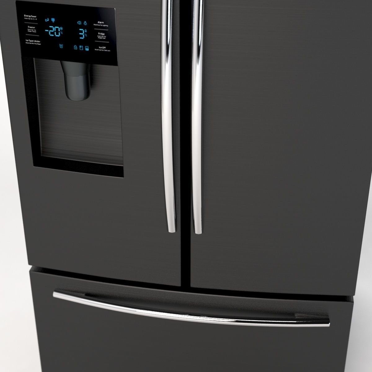 Samsung RF263BEAESG AA French Door Refrigerator 25 cu ft 3D model_8