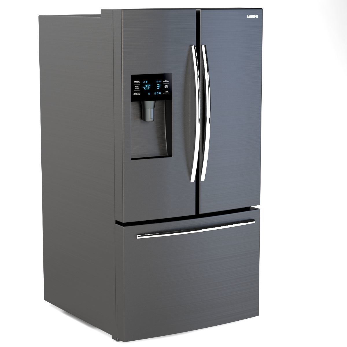 Samsung RF263BEAESG AA French Door Refrigerator 25 cu ft 3D model_1