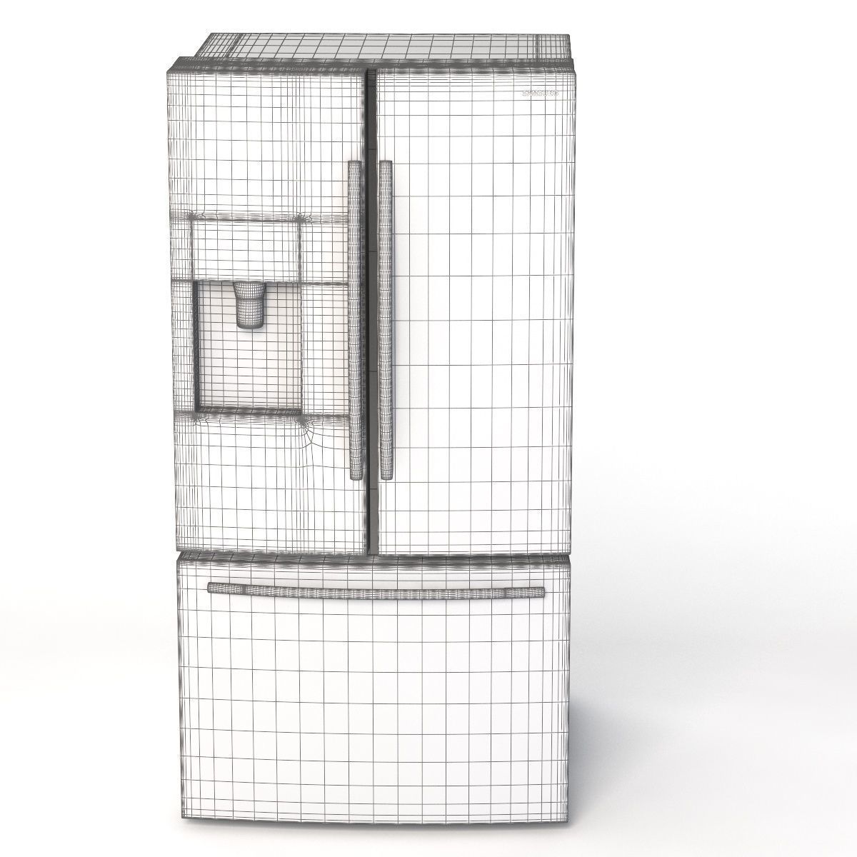 Samsung RF263BEAESG AA French Door Refrigerator 25 cu ft 3D model_10