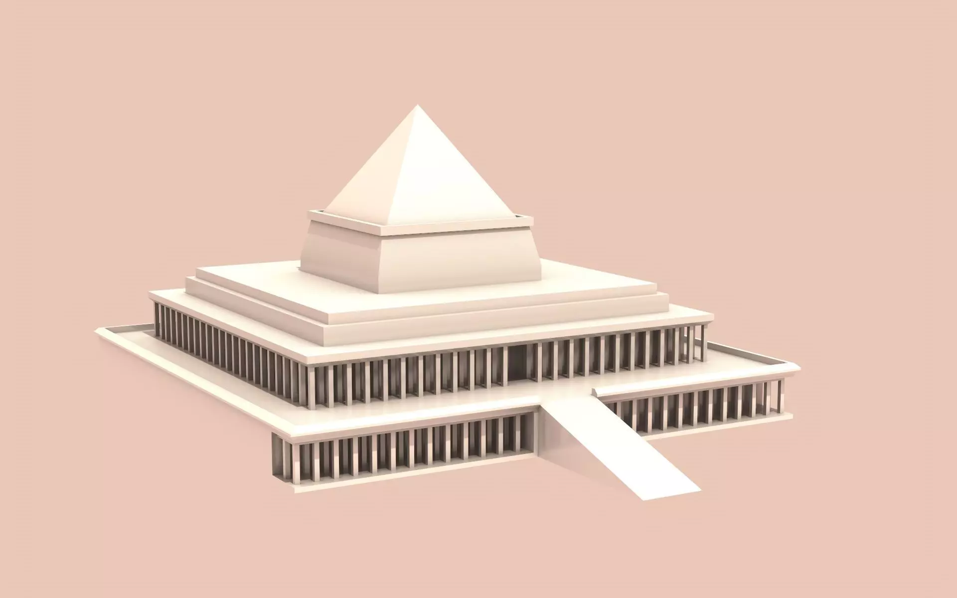 Egyptian Temple 3D print model