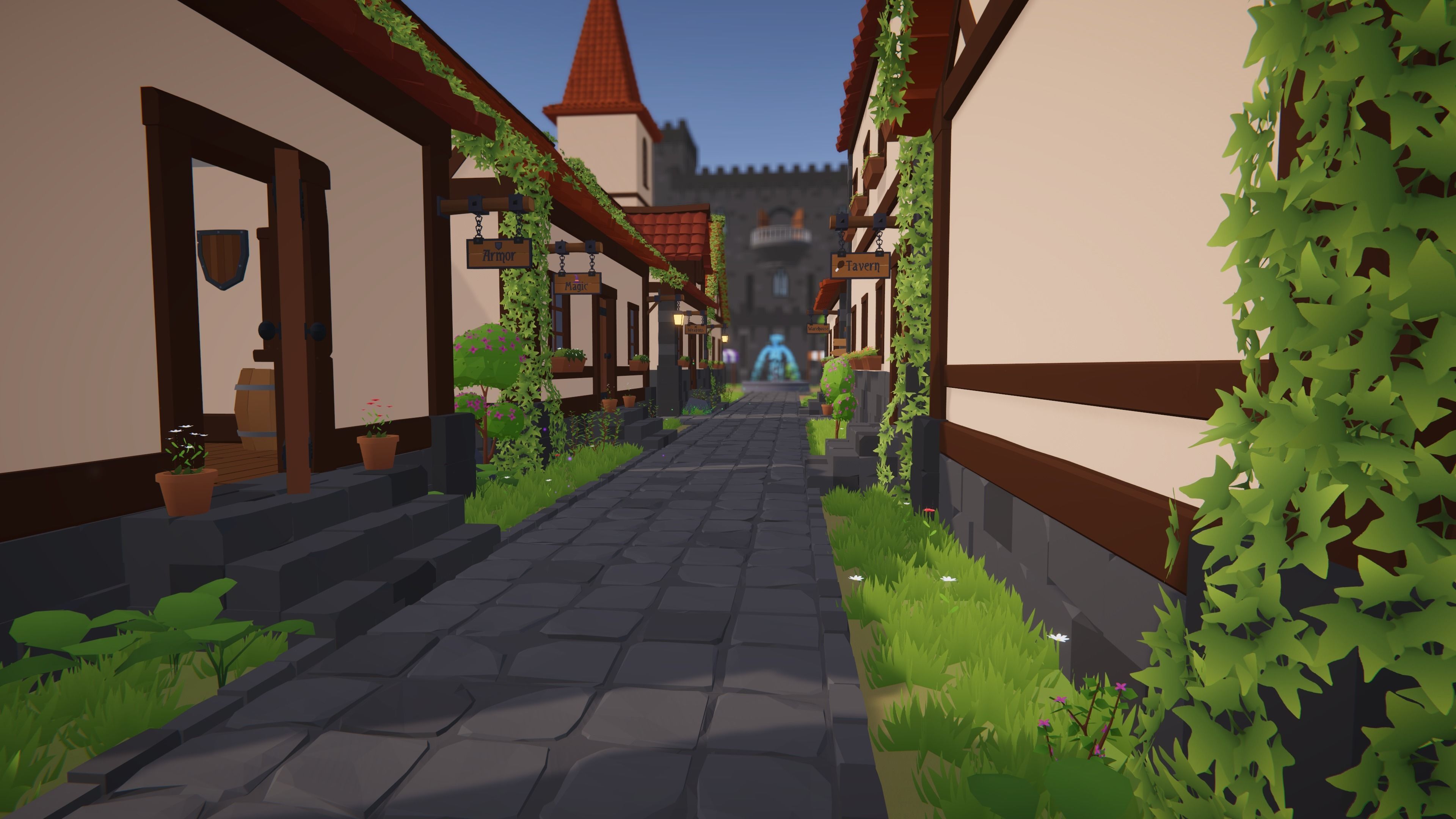 Low Poly Fantasy Medieval Bundle Low-poly 3D model_1
