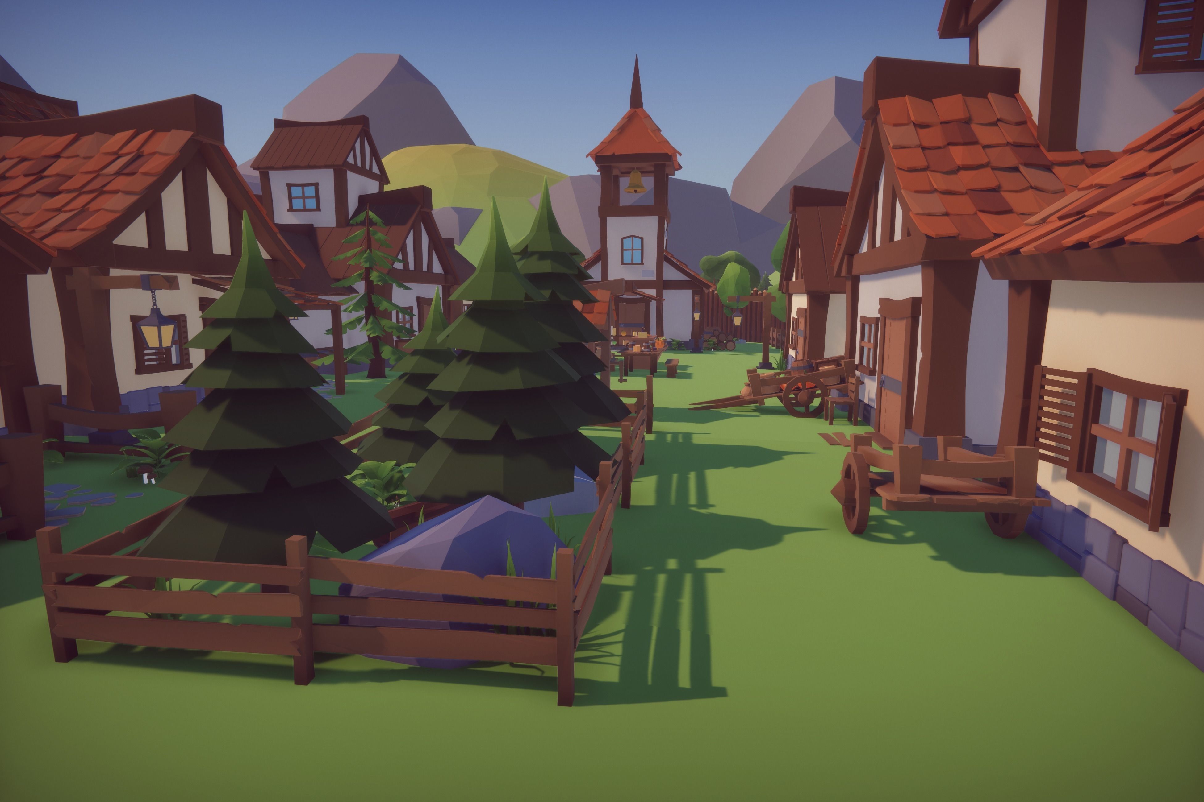 Low Poly Fantasy Medieval Bundle Low-poly 3D model_10