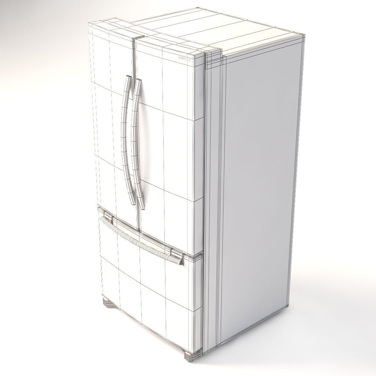 Samsung RF20HFENBSG US 20 Cu Ft French Door Refrigerator 3D model_13
