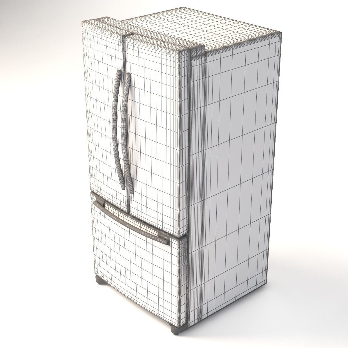 Samsung RF20HFENBSG US 20 Cu Ft French Door Refrigerator 3D model_12