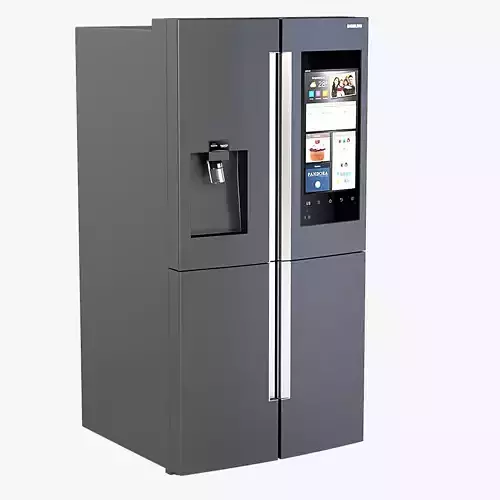 Samsung 28 cu ft Capacity 4 Door Flex Refrigerator with Family 3D model