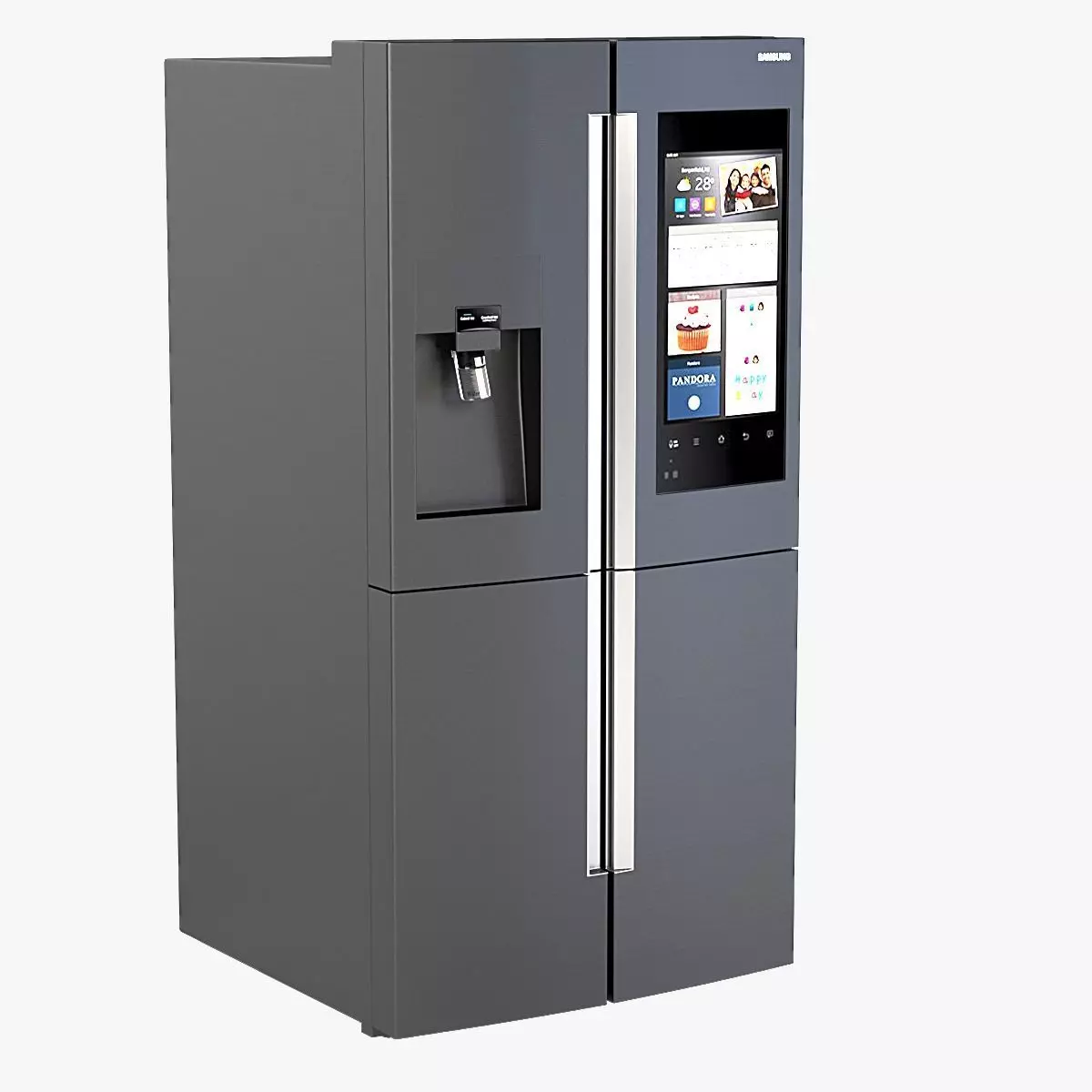 Samsung 28 cu ft Capacity 4 Door Flex Refrigerator with Family 3D model_0