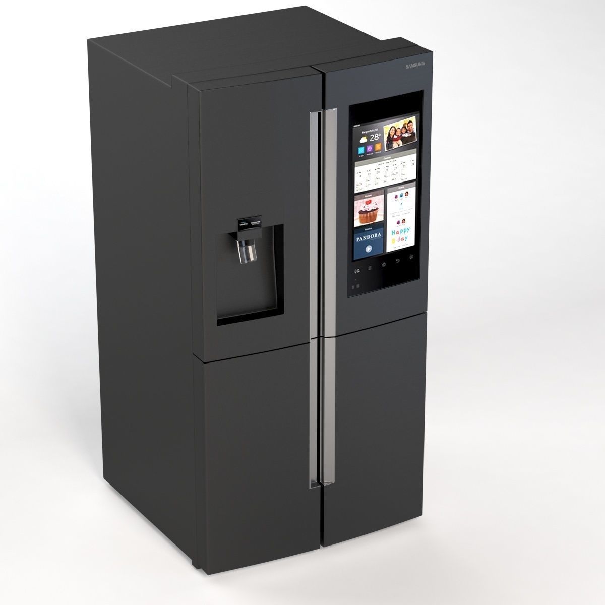 Samsung 28 cu ft Capacity 4 Door Flex Refrigerator with Family 3D model_6