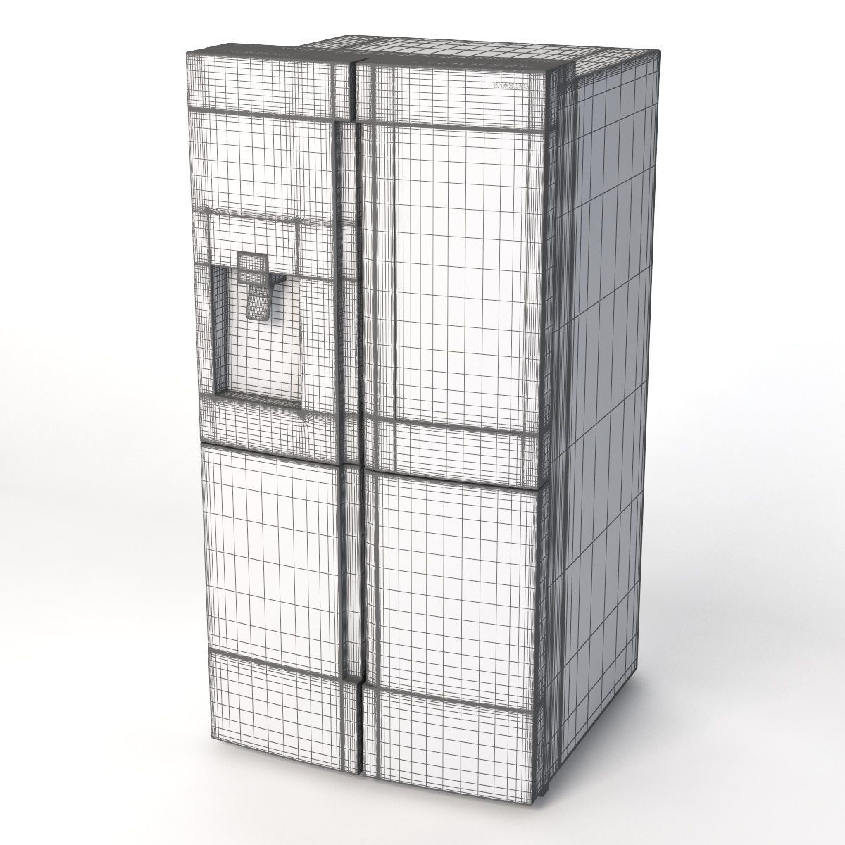 Samsung 28 cu ft Capacity 4 Door Flex Refrigerator with Family 3D model_12