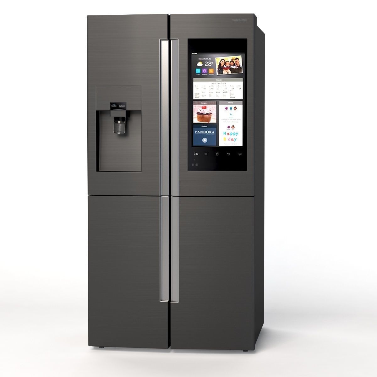 Samsung 28 cu ft Capacity 4 Door Flex Refrigerator with Family 3D model_7