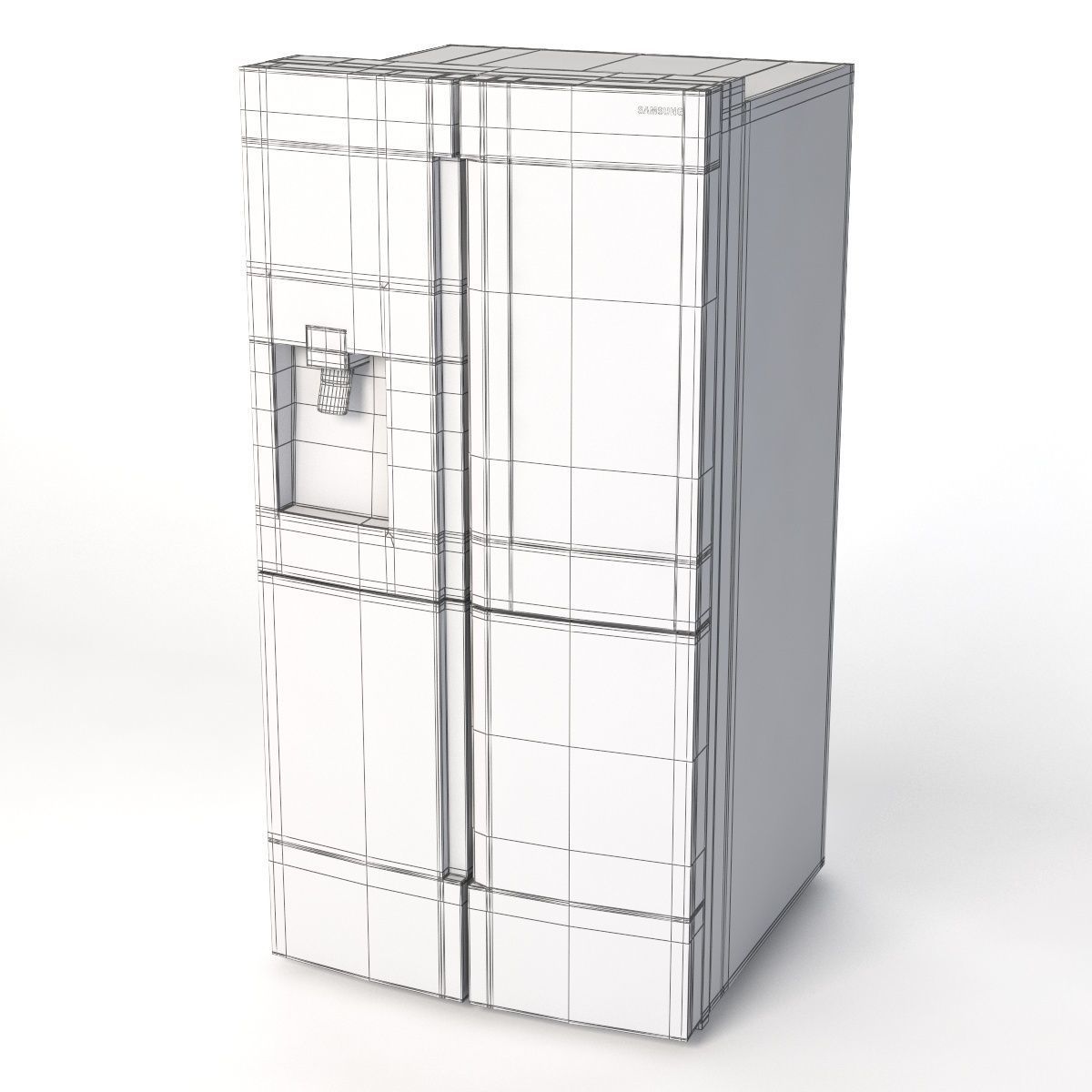 Samsung 28 cu ft Capacity 4 Door Flex Refrigerator with Family 3D model_13