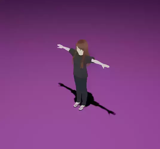 Anime Girl Character - Basic Style 2