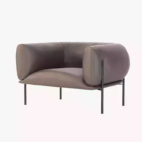 Rondo Leather Lounge Armchair By Lucy Kurrein