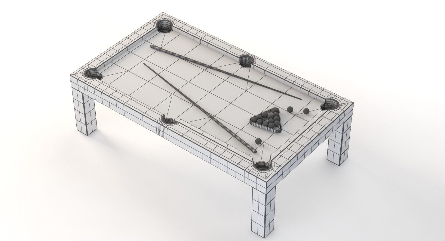 Precision Pool Dining Table 3D model_11