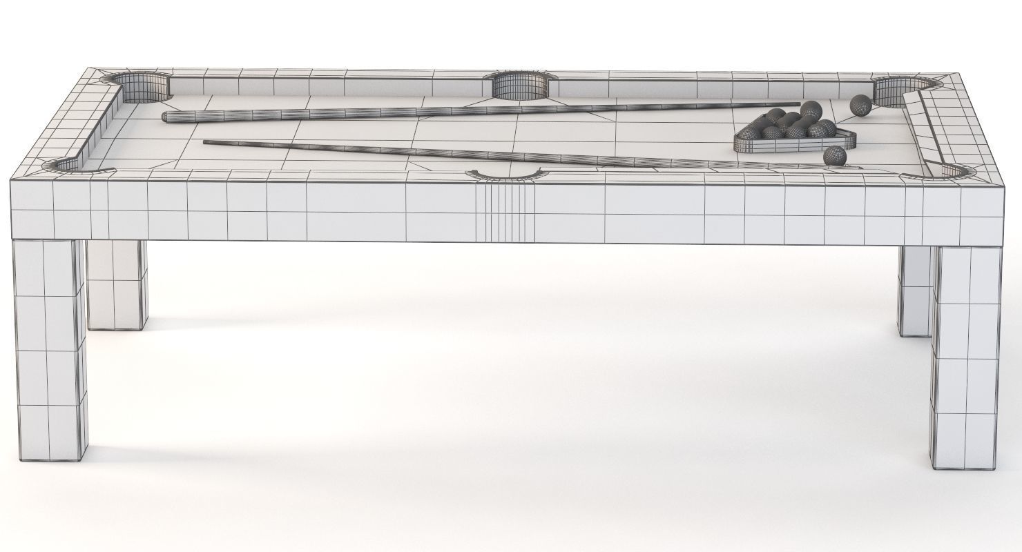 Precision Pool Dining Table 3D model_10