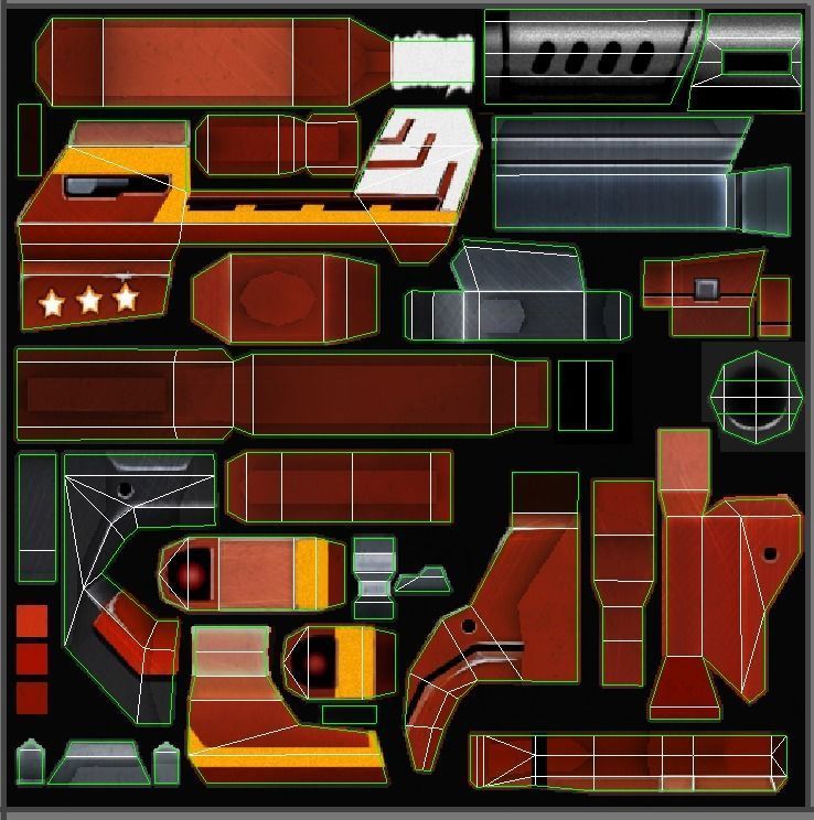 LowPoly Sci-Fi Cartoon Assault Rifle Future Low-poly 3D model_18
