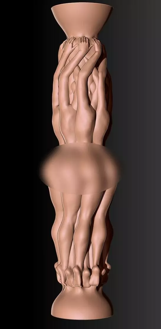 GIRL BODY VASE 4 3D print model_0
