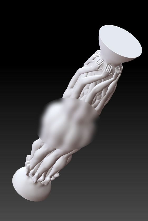 GIRL BODY VASE 4 3D print model_4
