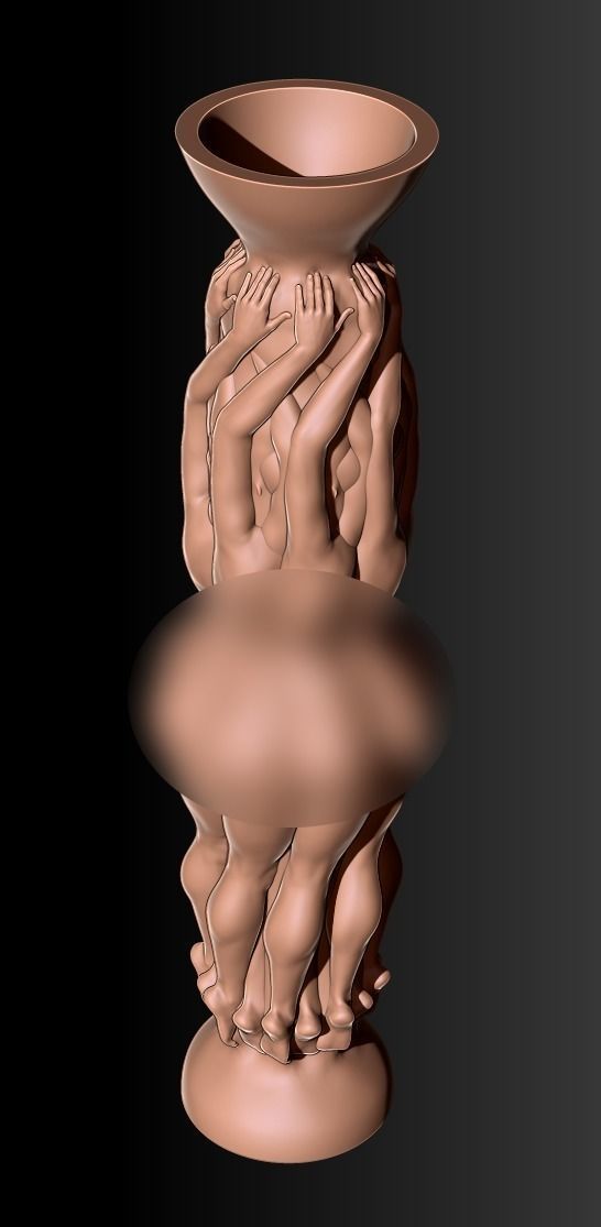 GIRL BODY VASE 4 3D print model_2
