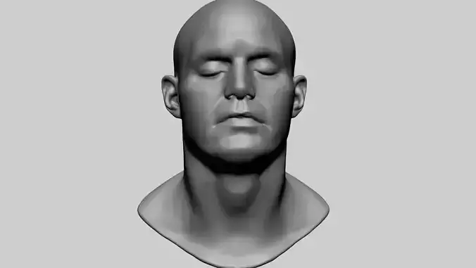 Base Male Head C 3D model