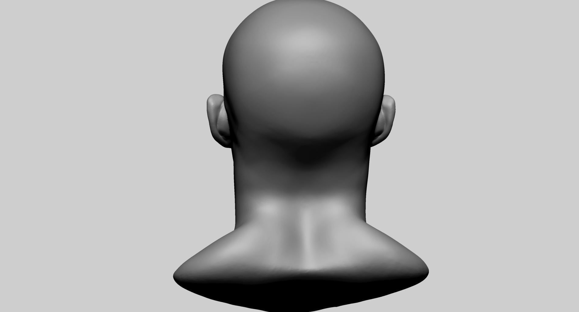 Base Male Head C 3D model_3