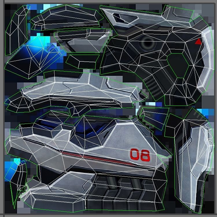 LowPoly Sci-Fi Cartoon Assault Blaster Future Low-poly 3D model_20