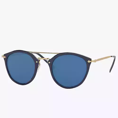 Oliver Peoples Remick Denim Brushed Rose Gold Blue Mirror Unisex 3D model
