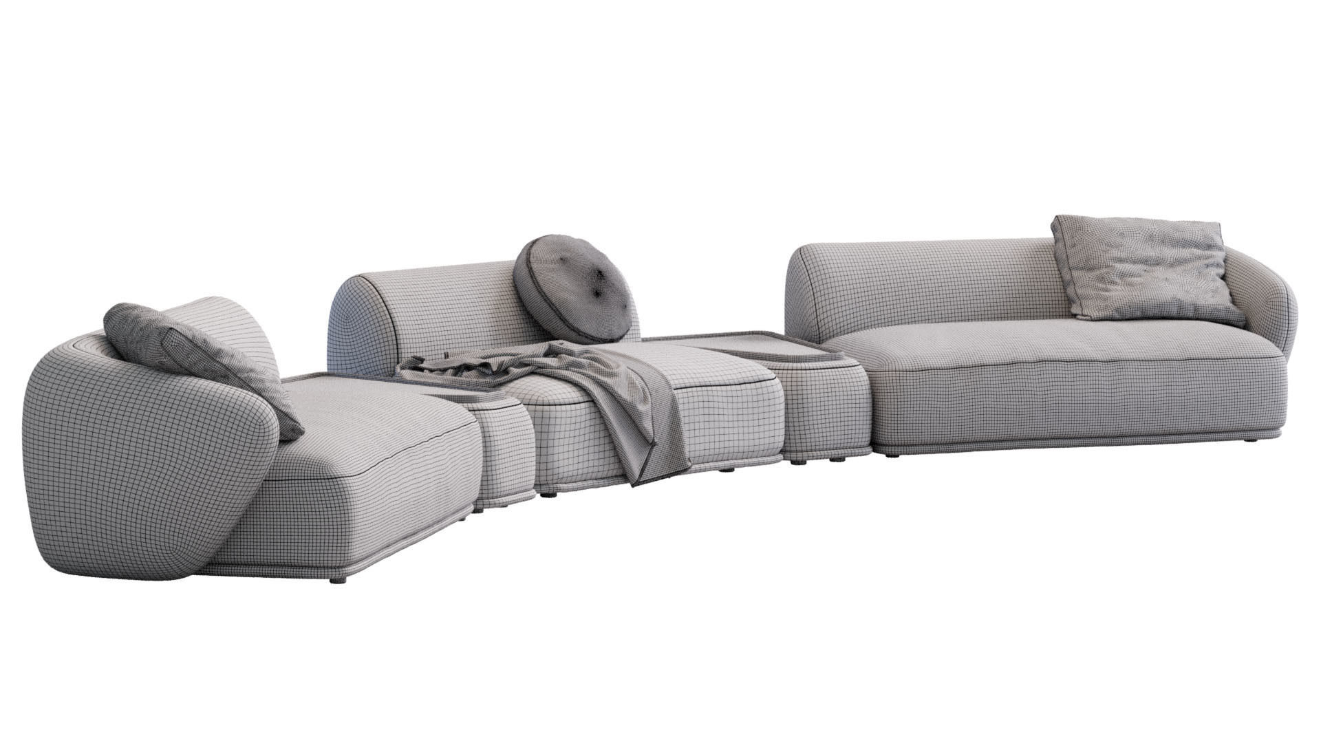 Sofa Rene By Meridiani 3D model_9