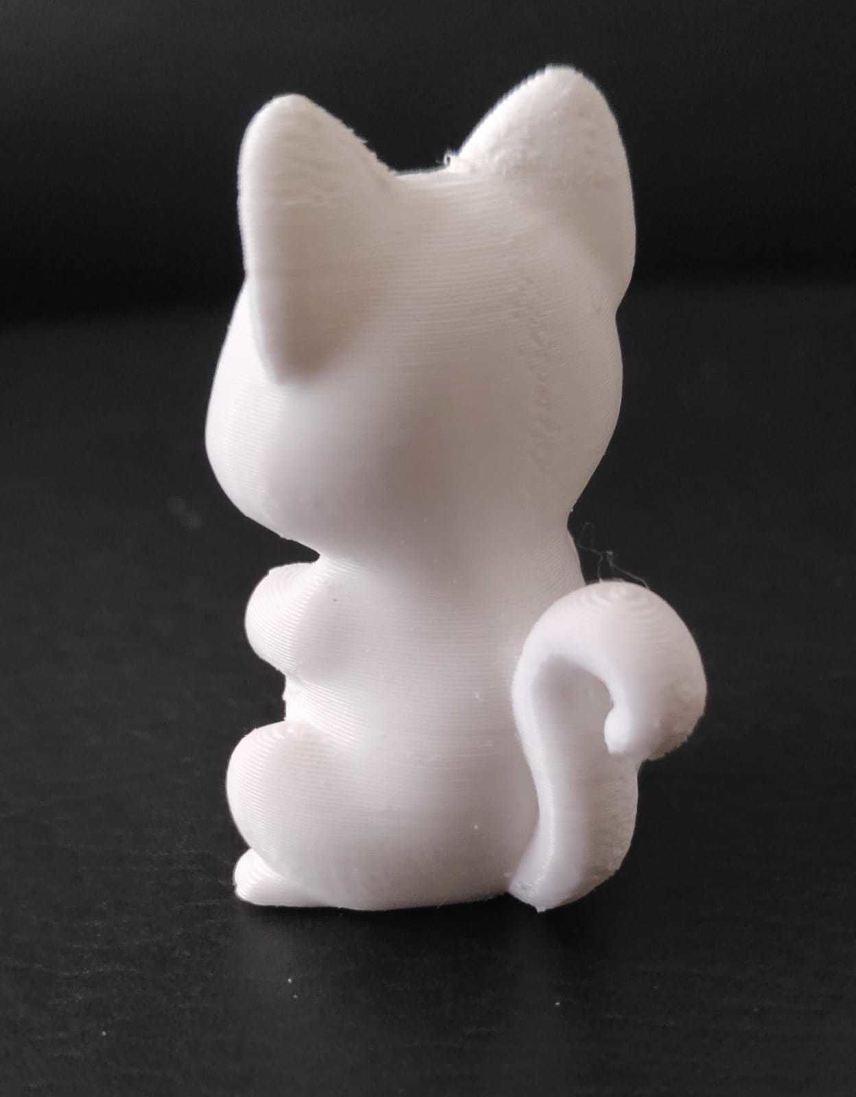 Sitting Cat Big Eyes 3D print model_12