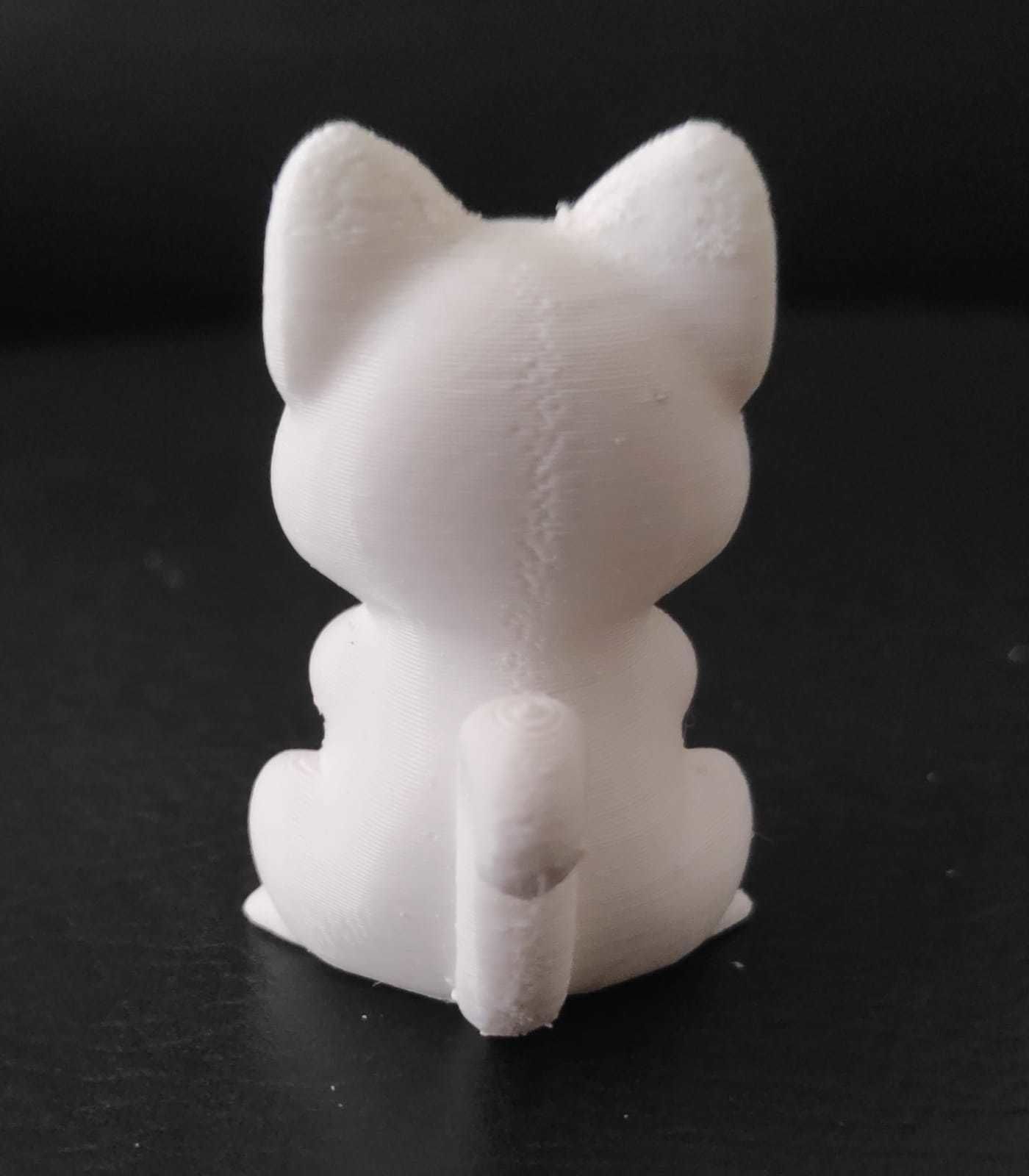 Sitting Cat Big Eyes 3D print model_7