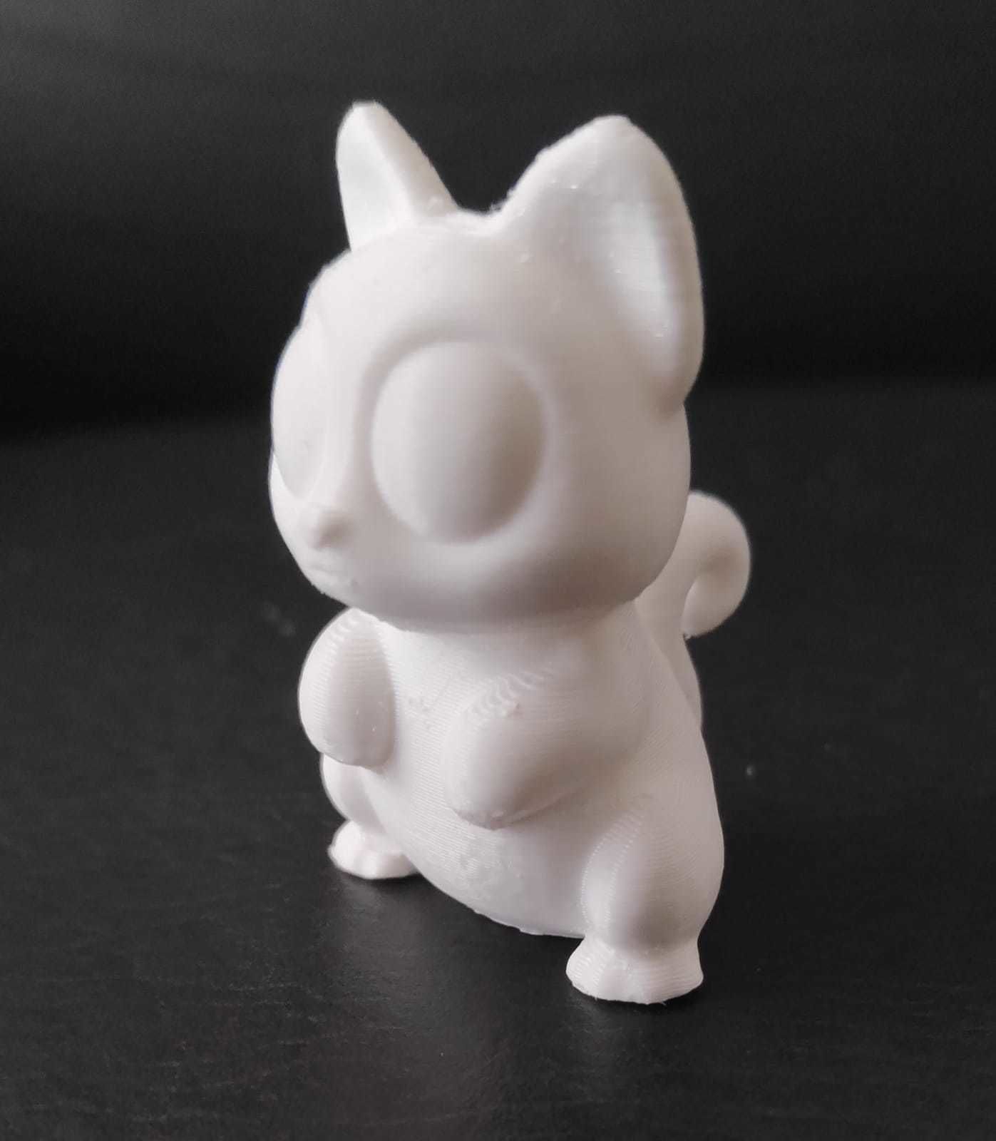 Sitting Cat Big Eyes 3D print model_5