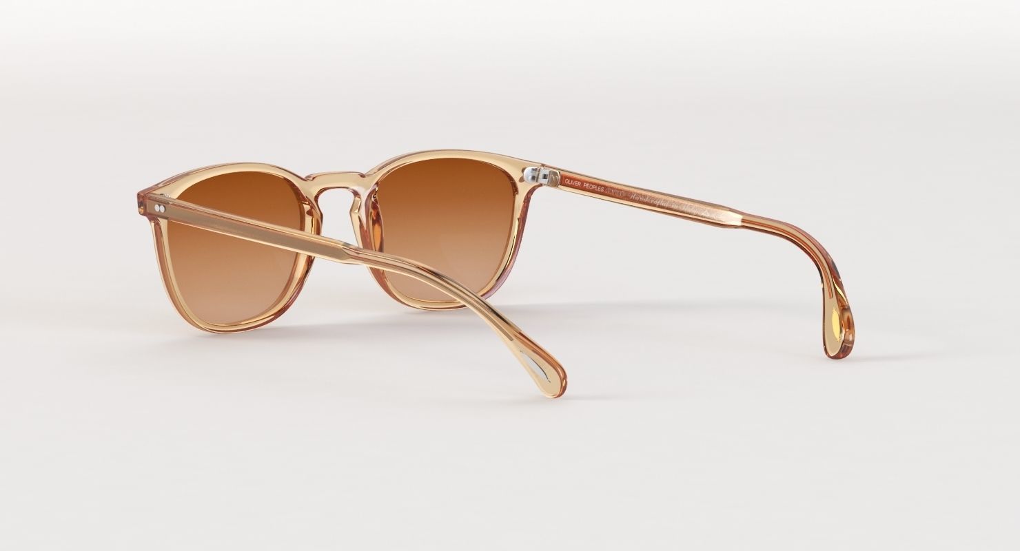 Oliver Peoples Finley Esq Sun Blush Rose Quartz Mirror Sunglass 3D model_5