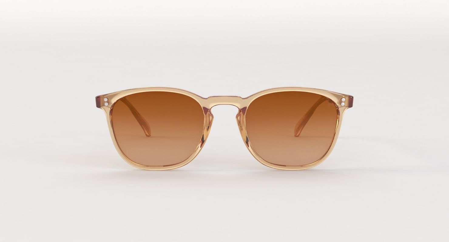 Oliver Peoples Finley Esq Sun Blush Rose Quartz Mirror Sunglass 3D model_1