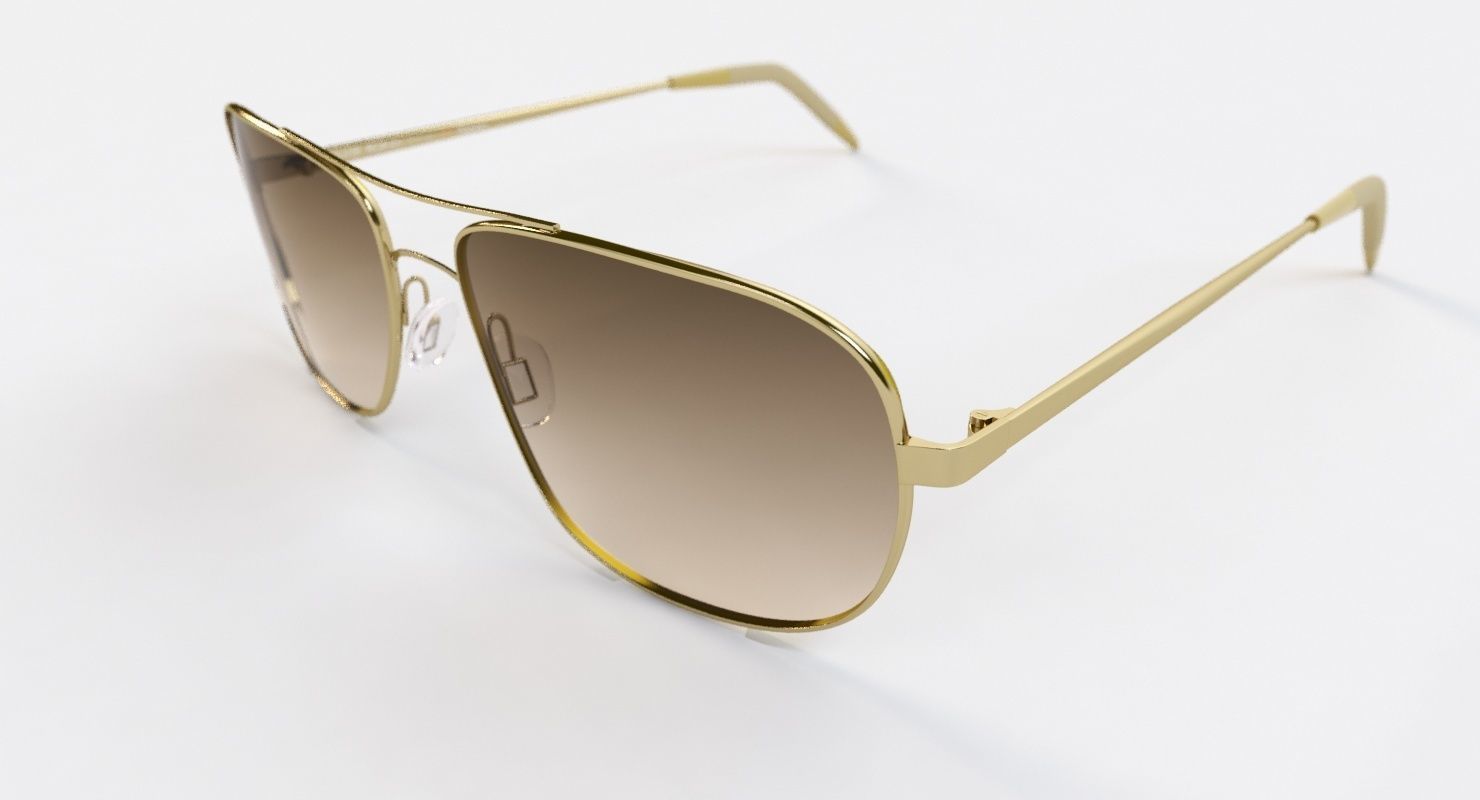 Oliver Peoples Clifton Gold Chrome Olive Photochromic Sunglass 3D model_9