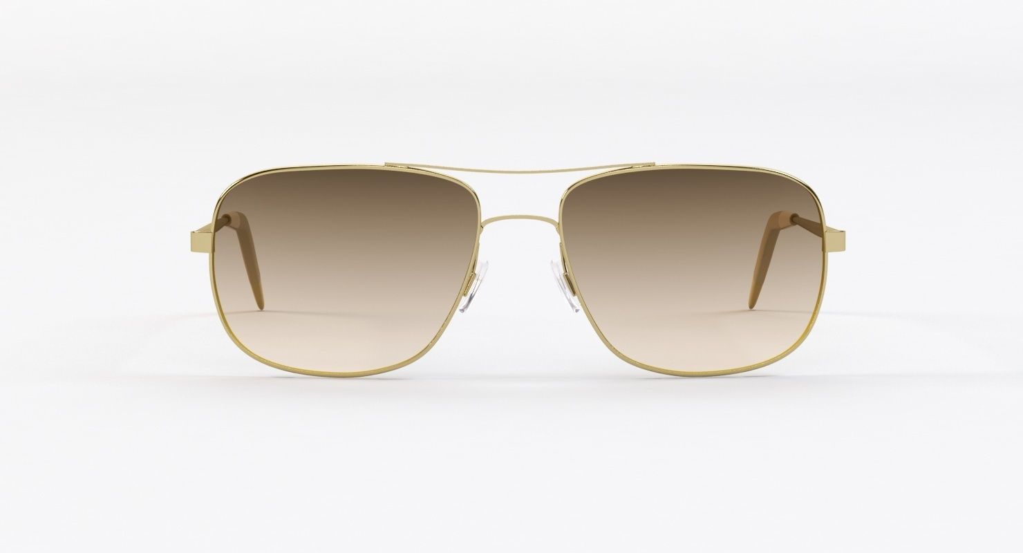 Oliver Peoples Clifton Gold Chrome Olive Photochromic Sunglass 3D model_1