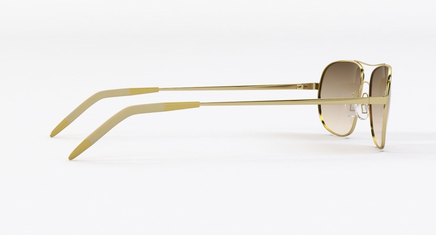 Oliver Peoples Clifton Gold Chrome Olive Photochromic Sunglass 3D model_3