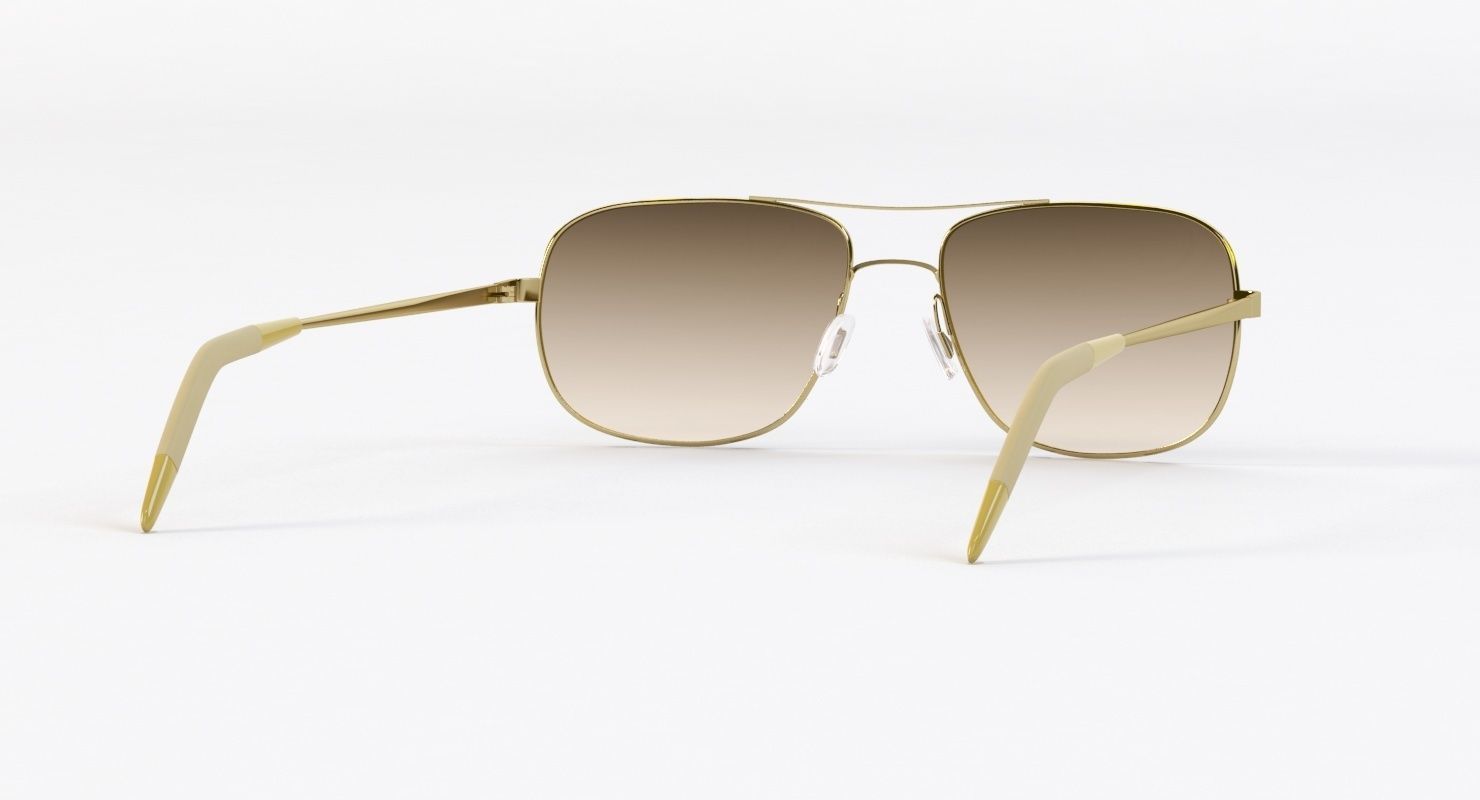 Oliver Peoples Clifton Gold Chrome Olive Photochromic Sunglass 3D model_4