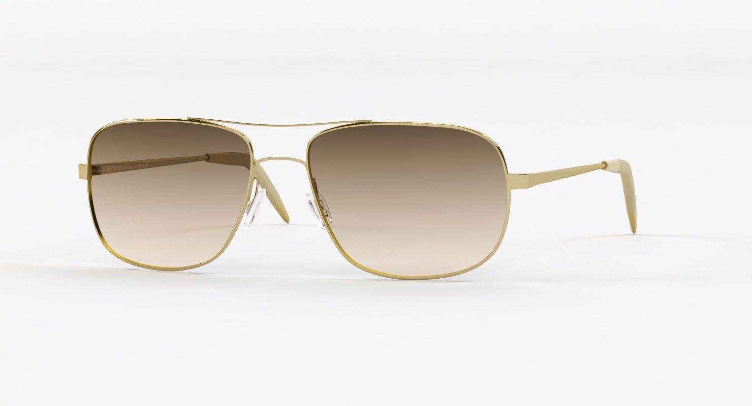 Oliver Peoples Clifton Gold Chrome Olive Photochromic Sunglass 3D model_7