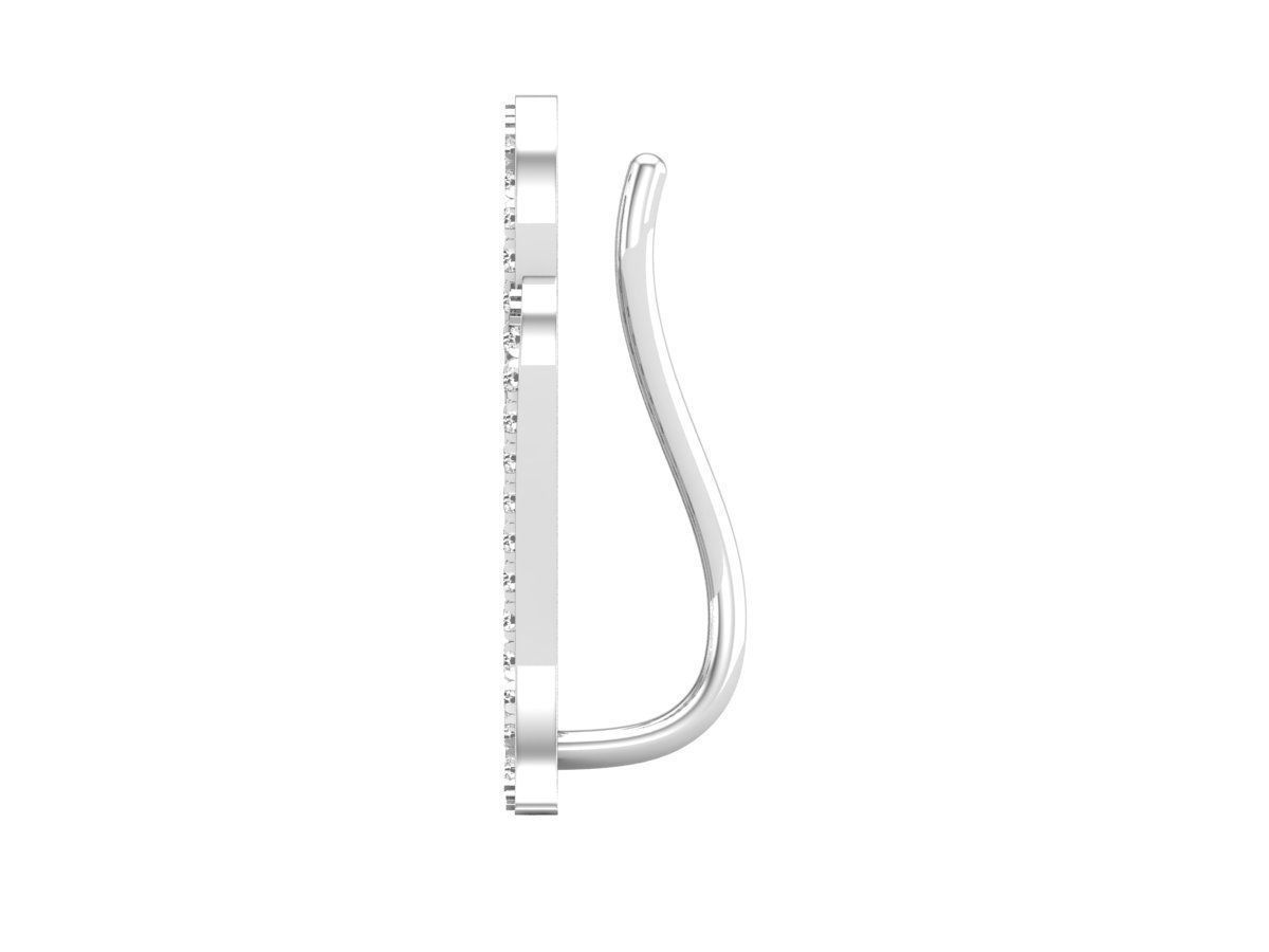 AV 375 Diamond Ladies Climber Earrings 3D print model_4
