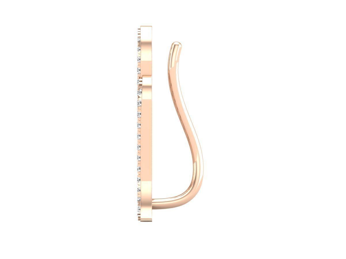 AV 375 Diamond Ladies Climber Earrings 3D print model_5