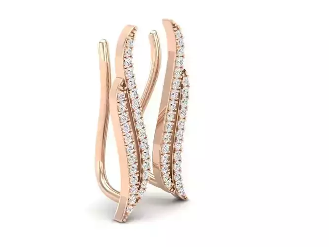 AV 375 Diamond Ladies Climber Earrings 3D print model