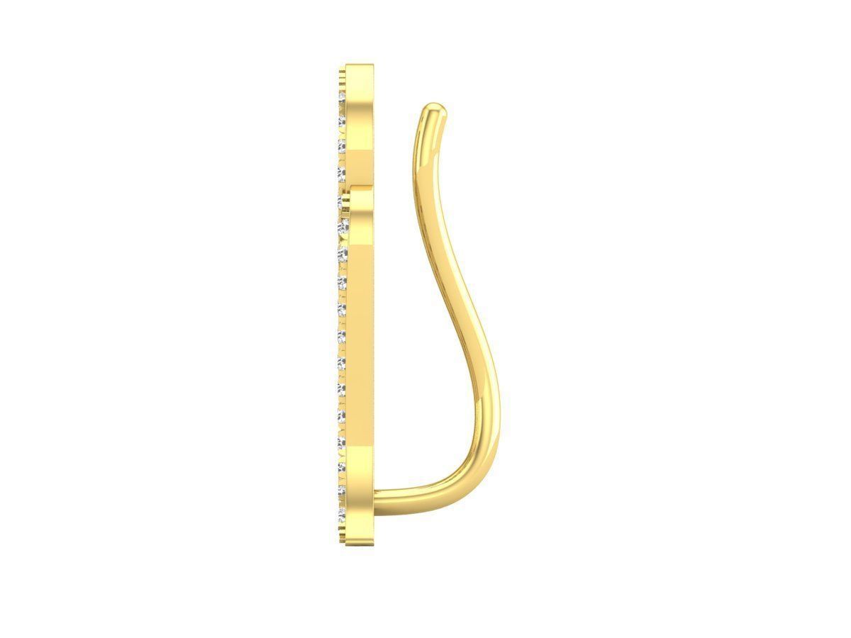 AV 375 Diamond Ladies Climber Earrings 3D print model_3