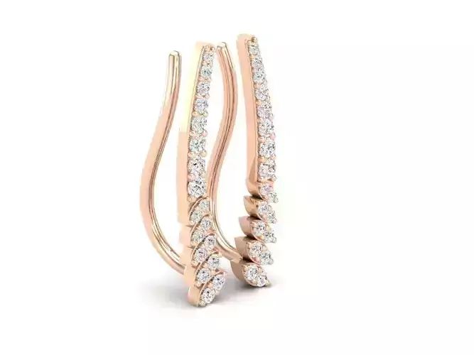 AV 374 Diamond Ladies Climber Earrings