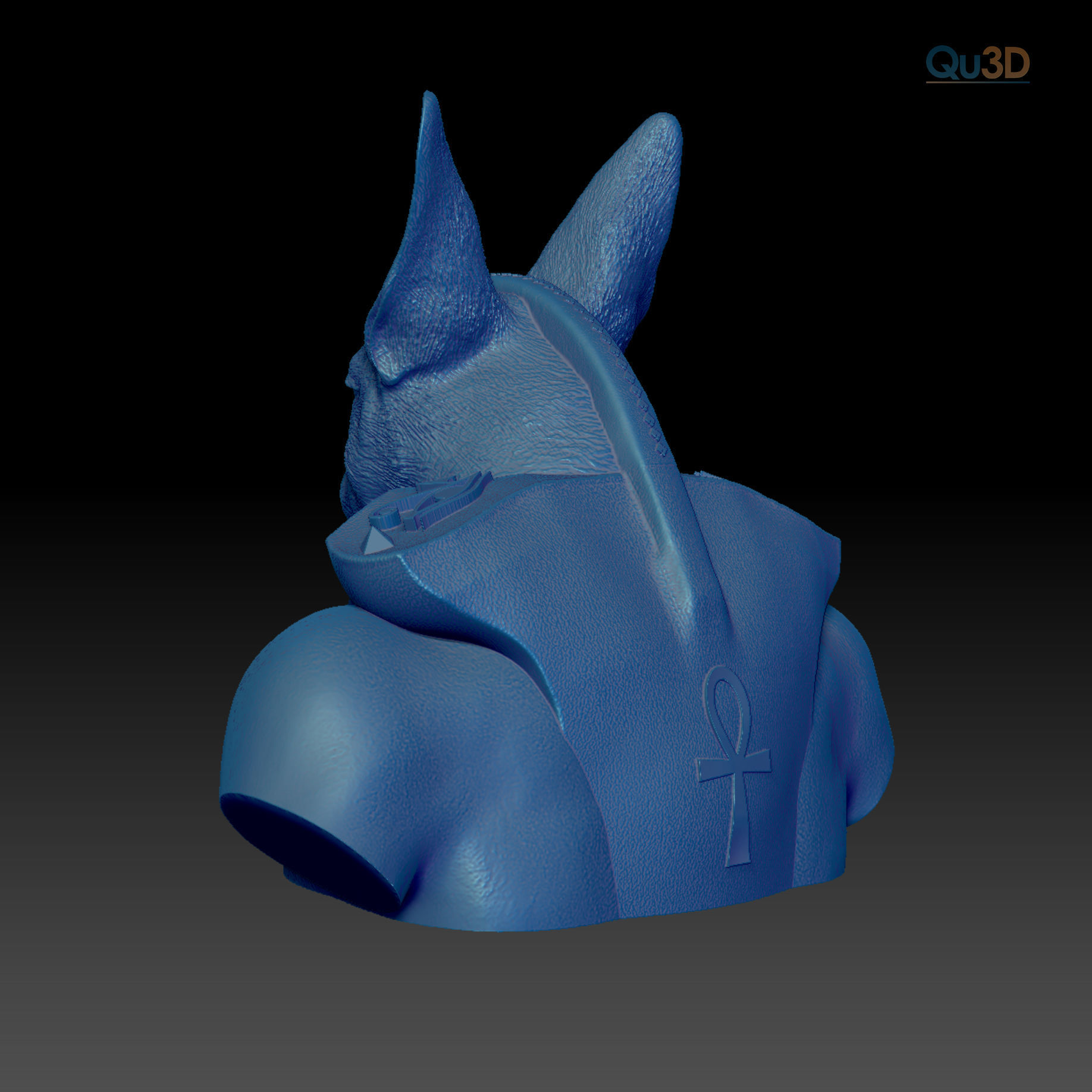 Dog Bulldog Anubis 3D print model_9