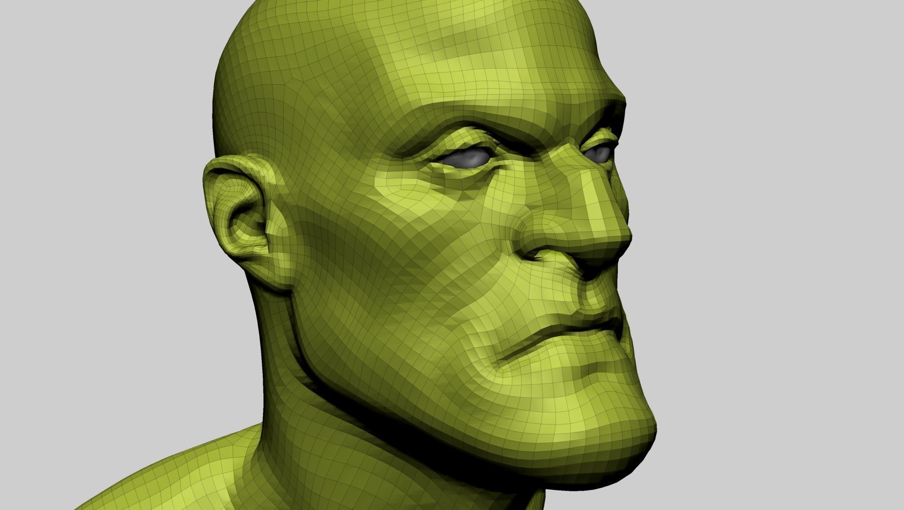 Stylized Male Head D 3D model_9