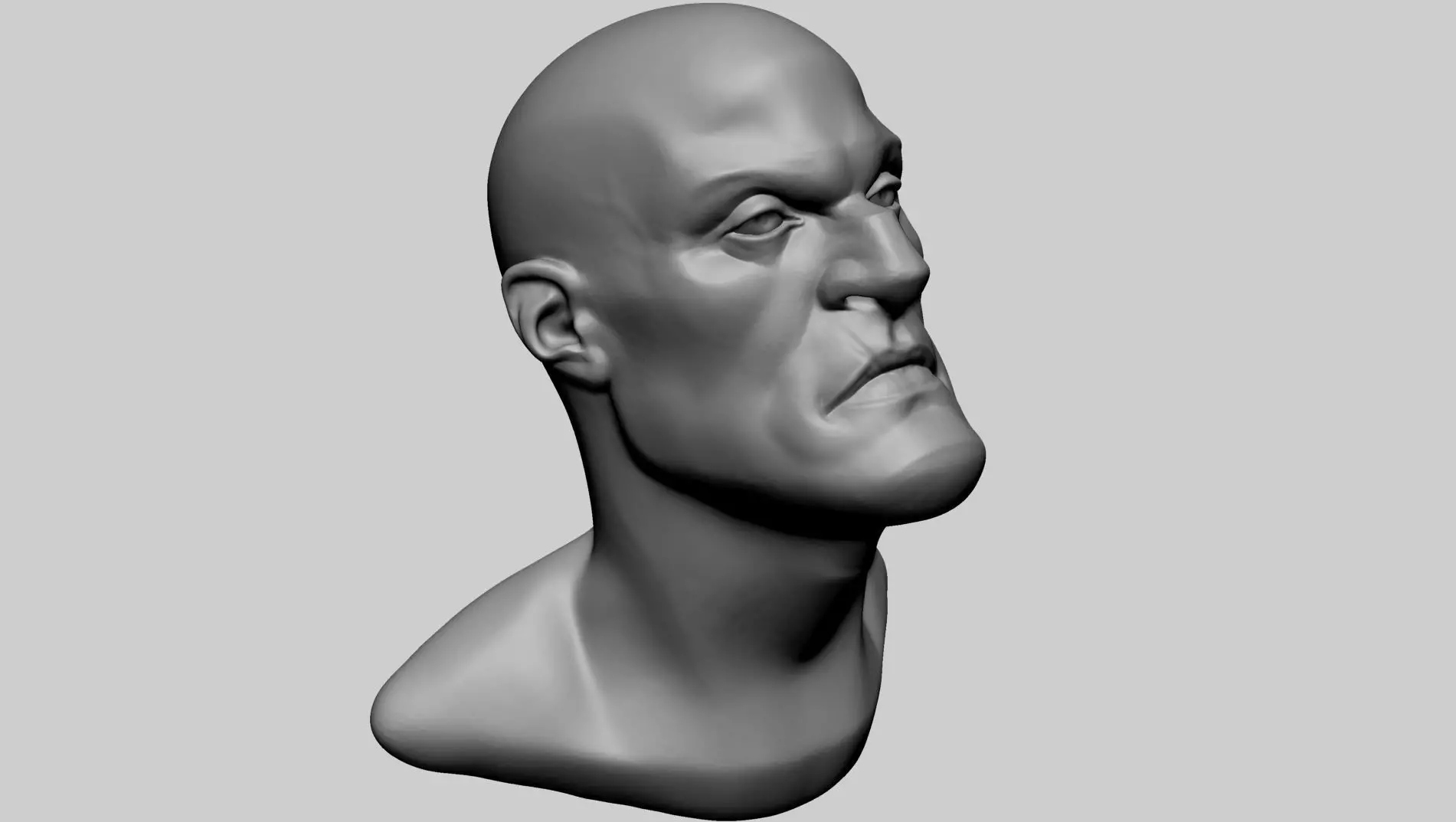 Stylized Male Head D 3D model_0