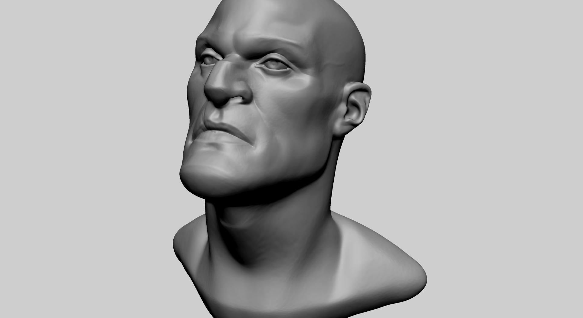 Stylized Male Head D 3D model_6