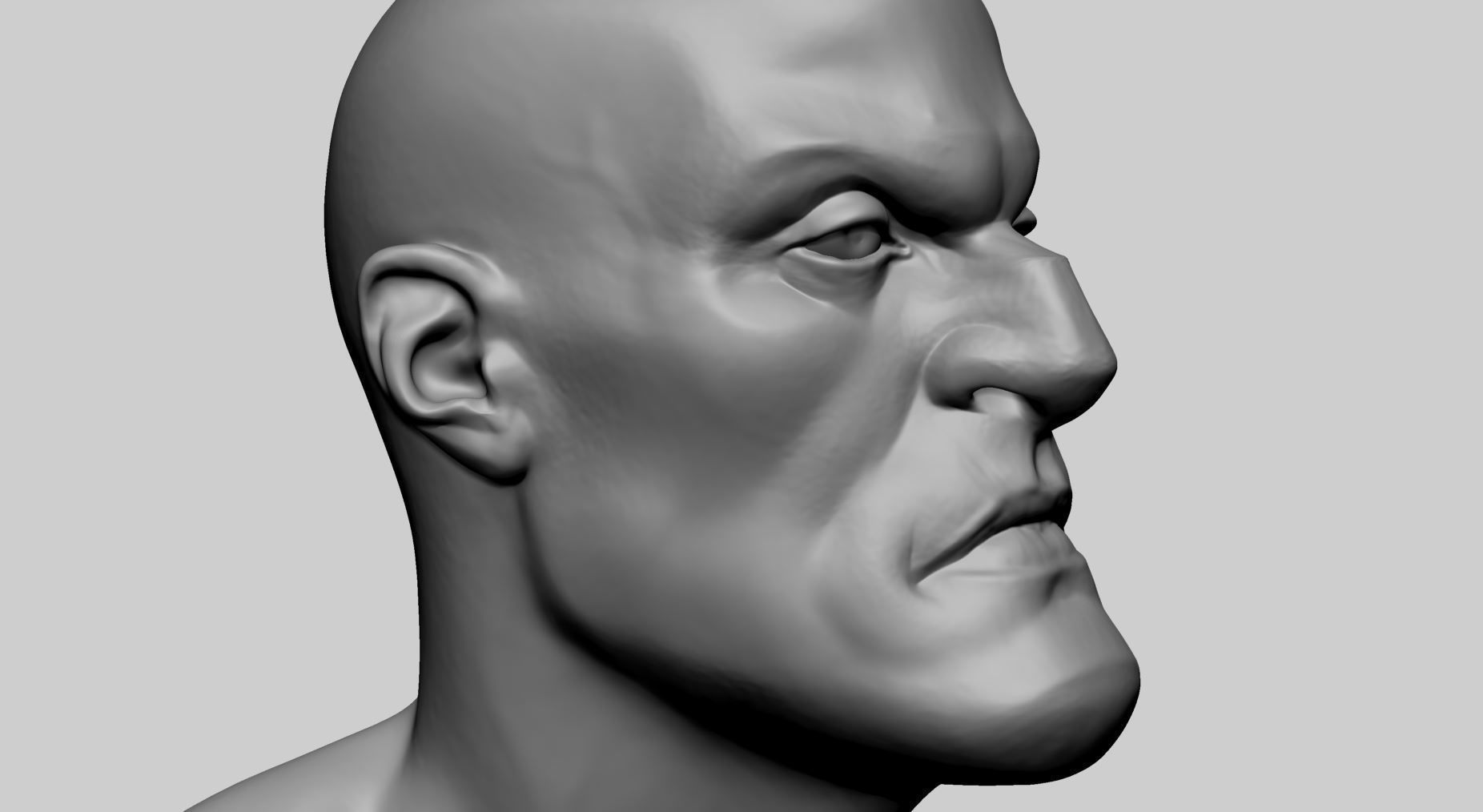 Stylized Male Head D 3D model_8
