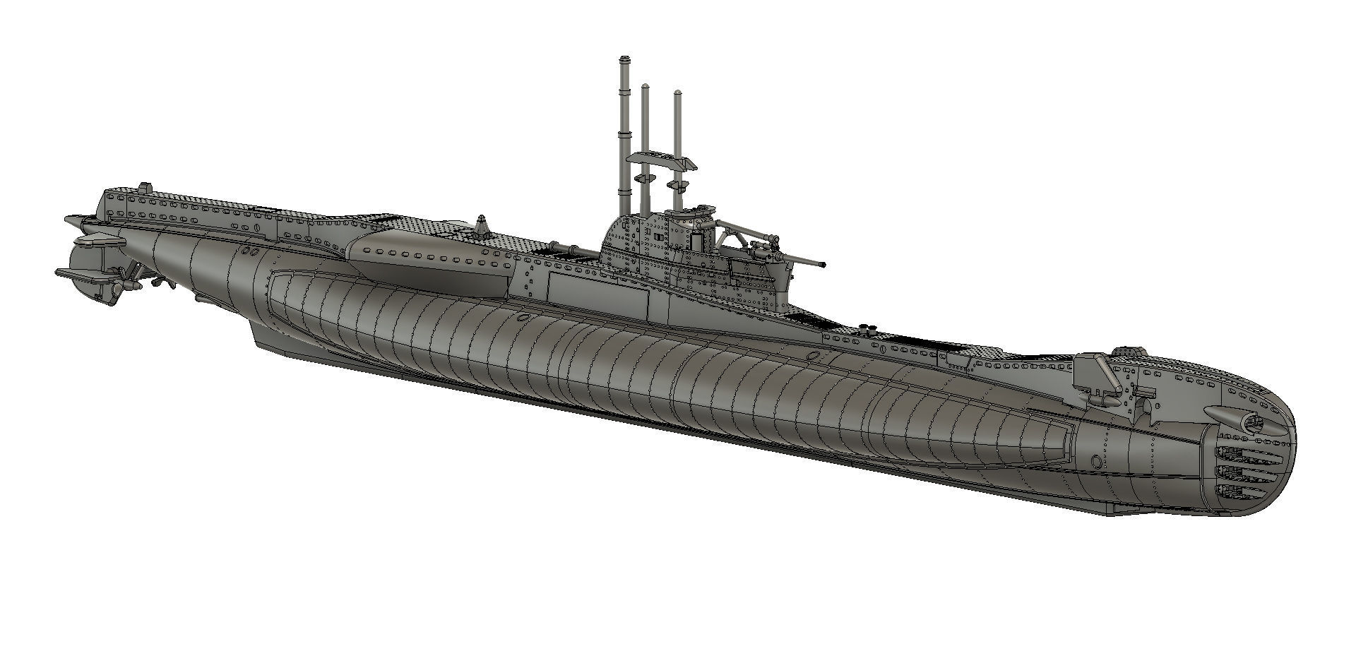 British Tclass submarine 1350 scale model STL 3D model 3D
